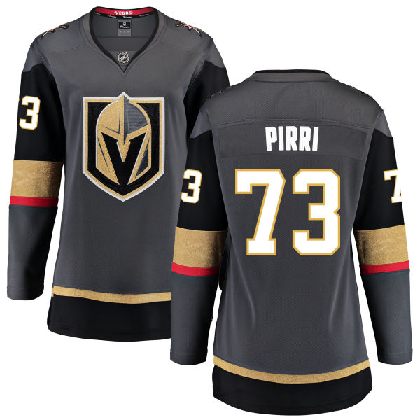 Women Vegas Golden Knights #73 Pirri Fanatics Branded Breakaway Home Gray Adidas NHL Jersey